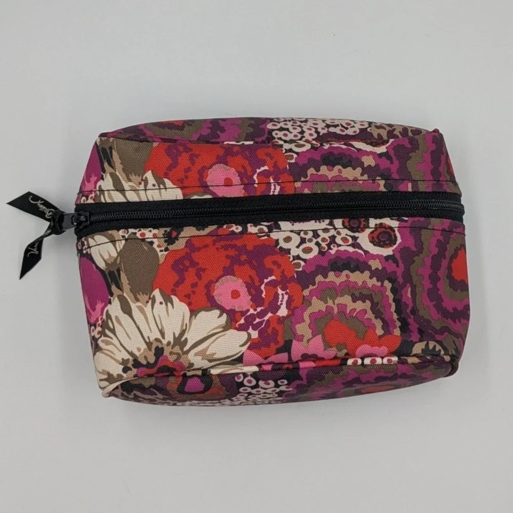 Vera Bradley Cosmetic Bag Makeup Pouch Floral Print‎ Zippered Pouch Organizer